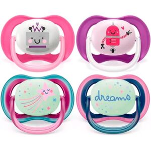 AVENT Philips Chupetes Ultra Air de 6 a 18 m, para dia e noite (embalagem de 4): 2 chupetas noturnas que brilham no escuro; 2 chupetas Ultra Air de dia, 6 a 18 meses, com estojo de transporte AVENT Philips Chupetes Ultra Air de 6 a 18 m, para dia e noite (embalagem de 4): 2 chupetas noturnas que brilham no escuro; 2 chupetas Ultra Air de dia, 6 a 18 meses, com estojo de transporte
