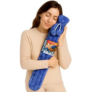 volila Garrafa de água quente longa 2 l, garrafa de água quente azul com pompons para alívio da dor, aquece mãos e pés, luxuosa, macia e lavável para compressas quentes e frias volila Garrafa de água quente longa 2 l, garrafa de água quente azul com pompons para alívio da dor, aquece mãos e pés, luxuosa, macia e lavável para compressas quentes e frias