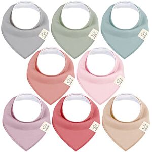 KeaBabies Babadores bananas orgânicas para bebés, 8 peças, de algodão suave, para deteção de crianças pequenas (Muted Pastel) KeaBabies Babadores bananas orgânicas para bebés, 8 peças, de algodão suave, para deteção de crianças pequenas (Muted Pastel)