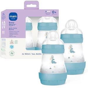 MAM Easy Start Matte Garrafas anticólicas para bebés, 2 unidades, 142 ml, com tetina de fluxo lento) MAM Easy Start Matte Garrafas anticólicas para bebés, 2 unidades, 142 ml, com tetina de fluxo lento)