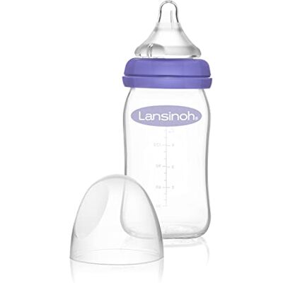 Garrafas de Vidro Lansinoh Wide-Neck Tamanho M 160ml Garrafas de Vidro Lansinoh Wide-Neck Tamanho M 160ml