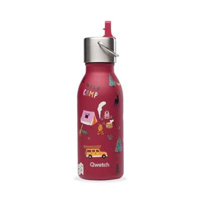 QWETCH Garrafa Isotérmica Infantil 350ml Kids Yosemite Vermelho com Tampa Pipeta Garrafa de Aço Inoxidável para Crianças 24h Frio / 12h Quente Sem BPA, Antigotejamento Ideal para escola QWETCH Garrafa Isotérmica Infantil 350ml Kids Yosemite Vermelho com Tampa Pipeta Garrafa de Aço Inoxidável para Crianças 24h Frio / 12h Quente Sem BPA, Antigotejamento Ideal para escola
