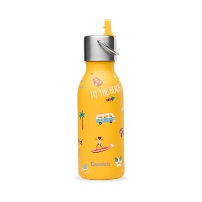 QWETCH Garrafa Isotérmica Infantil 350ml Kids Honolulu Amarelo com de Conta-gotas Garrafa de Aço Inoxidável para Crianças 24h Frio / 12h Quente Antigotejamento Ideal para escola QWETCH Garrafa Isotérmica Infantil 350ml Kids Honolulu Amarelo com de Conta-gotas Garrafa de Aço Inoxidável para Crianças 24h Frio / 12h Quente Antigotejamento Ideal para escola