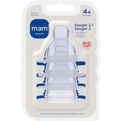 MAM Babyartikel Tetinas biberão conjunto de 4 (2 tetinas 4 m+, 2 tetinas 6 m +), tamanho 2+3-instruções em língua estrangeira MAM Babyartikel Tetinas biberão conjunto de 4 (2 tetinas 4 m+, 2 tetinas 6 m +), tamanho 2+3-instruções em língua estrangeira
