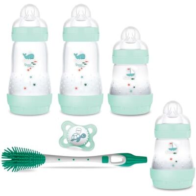 MAM Garrafa anticólicas de 160 ml e 260 ml, conjunto de 3 unidades com tetina tamanho 1 desde o nascimento MAM Garrafa anticólicas de 160 ml e 260 ml, conjunto de 3 unidades com tetina tamanho 1 desde o nascimento