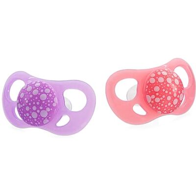 TWISTSHAKE Embalagem de 2 chupetas para bebés ortodônticos de silicone, a partir dos 6 meses, sem BPA, pastel Light Pink/Lavendel, rosa/roxo, TWS-78088 TWISTSHAKE Embalagem de 2 chupetas para bebés ortodônticos de silicone, a partir dos 6 meses, sem BPA, pastel Light Pink/Lavendel, rosa/roxo, TWS-78088
