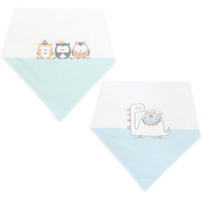 Ti TIN Conjunto de 2 babetes para bebés impermeáveis para recém-nascidos, 0-6 anos, babete bandana, desenhos corujas/pintainhos com fecho de fecho, absorvente e extra suave, medidas 21,5 x 38,5 cm Ti TIN Conjunto de 2 babetes para bebés impermeáveis para recém-nascidos, 0-6 anos, babete bandana, desenhos corujas/pintainhos com fecho de fecho, absorvente e extra suave, medidas 21,5 x 38,5 cm
