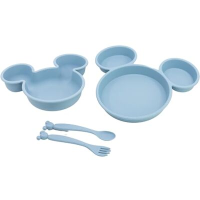 Stor Set louça bebé Mickey Mouse Disney prato tigela e talheres de plástico micro-ondas adequadas 10 meses Stor Set louça bebé Mickey Mouse Disney prato tigela e talheres de plástico micro-ondas adequadas 10 meses