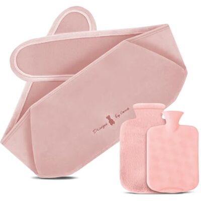 Votoko Saco de água quente 3 em 1, garrafa de água quente de borracha com capa macia de pelúcia, 1,2 l bolsa de calor para pescoço ombros costas pernas calor ou alívio da dor, adultos e crianças (rosa) Votoko Saco de água quente 3 em 1, garrafa de água quente de borracha com capa macia de pelúcia, 1,2 l bolsa de calor para pescoço ombros costas pernas calor ou alívio da dor, adultos e crianças (rosa)