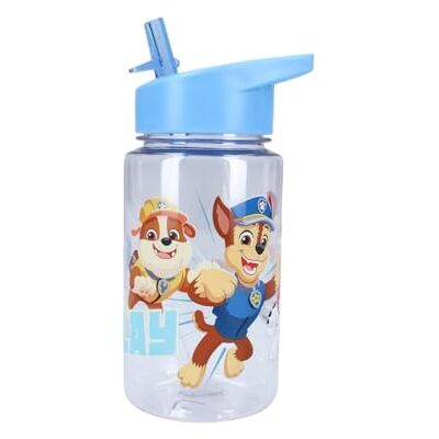 My sweety pop Garrafa de água para crianças, Paw Patrol, transparente, de plástico, para crianças, berçário, escola, férias, comida, 12 cm, 450 ml, hidratação, ideia de presente My sweety pop Garrafa de água para crianças, Paw Patrol, transparente, de plástico, para crianças, berçário, escola, férias, comida, 12 cm, 450 ml, hidratação, ideia de presente