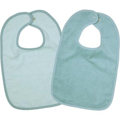 Wörner Südfrottier Conjunto de 2 babadores/crianças babete com botão de pressão/tamanho ajustável/extra grande/muito absorvente/Öko-Tex schadstoffgeprüft/100% algodão Wörner Südfrottier Conjunto de 2 babadores/crianças babete com botão de pressão/tamanho ajustável/extra grande/muito absorvente/Öko-Tex schadstoffgeprüft/100% algodão