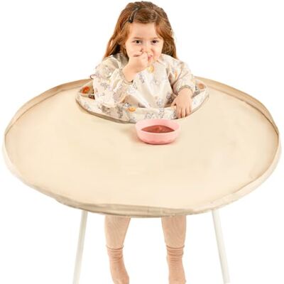 Bibaelin Kit de comida para bebé (DME) com babete impermeável bandeja flexível patenteada e estabilizadora compatível com cadeiras altas sem BPA, design francês, limpeza fácil 6 Bibaelin Kit de comida para bebé (DME) com babete impermeável bandeja flexível patenteada e estabilizadora compatível com cadeiras altas sem BPA, design francês, limpeza fácil 6