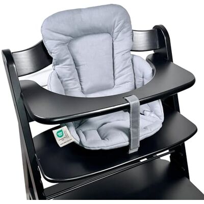 LaLoona baby bedding LaLoona Redutor para cadeira alta bebé hauck Alpha Plus e Beta Plus, almofada cadeira alta de madeira de algodão, redutor de assento para cadeira evolutiva OEKO-TEX 100, não irrita a pele, (cinzento revestido) LaLoona baby bedding LaLoona Redutor para cadeira alta bebé hauck Alpha Plus e Beta Plus, almofada cadeira alta de madeira de algodão, redutor de assento para cadeira evolutiva OEKO-TEX 100, não irrita a pele, (cinzento revestido)