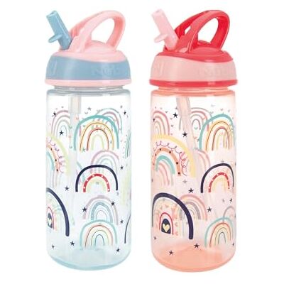 Nuby Super Flip Garrafa de água anti-derrames, ativa para bebés pequenos, 540 ml, alça de transporte, fluxo livre, adequada para máquina de lavar louça e esterilizador copo adequado para mais de 18 Nuby Super Flip Garrafa de água anti-derrames, ativa para bebés pequenos, 540 ml, alça de transporte, fluxo livre, adequada para máquina de lavar louça e esterilizador copo adequado para mais de 18