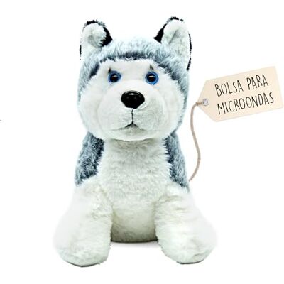 KUKI Peluches térmico Husky (23 cm) sementes de peluche micro-ondas Macio e quente, ideal para aliviar cólicas em bebés peluche para abraçar e dormir saco de sementes removível KUKI Peluches térmico Husky (23 cm) sementes de peluche micro-ondas Macio e quente, ideal para aliviar cólicas em bebés peluche para abraçar e dormir saco de sementes removível