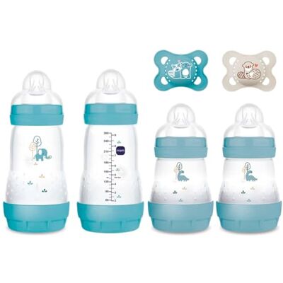 MAM Garrafa anticólica, 160 + 260 ml, conjunto de 2 unidades, inclui tetina tamanho 1 desde o nascimento 0 MAM Garrafa anticólica, 160 + 260 ml, conjunto de 2 unidades, inclui tetina tamanho 1 desde o nascimento 0