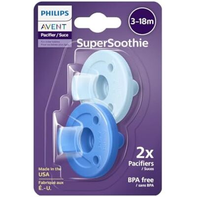Philips 2 pacotes AVENT Soothie Pacifier, rosa, 3 meses e acima (3 m +) Philips 2 pacotes AVENT Soothie Pacifier, rosa, 3 meses e acima (3 m +)