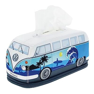 BRISA VW Collection T1 Bus Capa para caixa de lenços Volkswagen Dispensador recarregável para toalhas e guardanapos, mesa, casa de banho, campismo, surf / azul BRISA VW Collection T1 Bus Capa para caixa de lenços Volkswagen Dispensador recarregável para toalhas e guardanapos, mesa, casa de banho, campismo, surf / azul