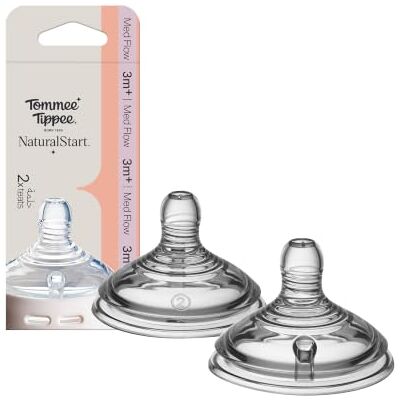 Tommee Tippee Brincos de engate largo, start natural, fluxo médio Fluxo médio, pack de 2 Tommee Tippee Brincos de engate largo, start natural, fluxo médio Fluxo médio, pack de 2