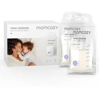 momcozy 50 sacos de armazenamento, sacos de armazenamento de leite materno com deteção de temperatura, sacos de armazenamento de leite descartáveis com 180 ml auto-sustentáveis momcozy 50 sacos de armazenamento, sacos de armazenamento de leite materno com deteção de temperatura, sacos de armazenamento de leite descartáveis com 180 ml auto-sustentáveis