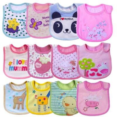 SLOSH Babetes Impermeáveis para Bebé Recém-Nascido, Rosa vermelha SLOSH Babetes Impermeáveis para Bebé Recém-Nascido, Rosa vermelha