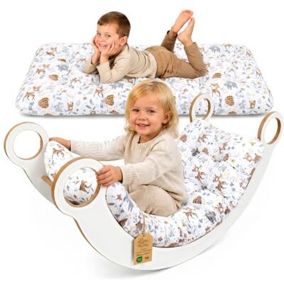 Totsy Baby Almofada para arco Montessori balança tapete de chão bebé 60 x 120 cm Assento reversível e macio para o quarto das crianças: relaxante jogo sesta capa 100% algodão Oeko-Tex Totsy Baby Almofada para arco Montessori balança tapete de chão bebé 60 x 120 cm Assento reversível e macio para o quarto das crianças: relaxante jogo sesta capa 100% algodão Oeko-Tex