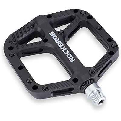 ROCKBROS Pedais de bicicleta, pedais de nylon para MTB BMX bicicleta de estrada, plataforma grande antiderrapantes leves, 9/16 polegadas ROCKBROS Pedais de bicicleta, pedais de nylon para MTB BMX bicicleta de estrada, plataforma grande antiderrapantes leves, 9/16 polegadas