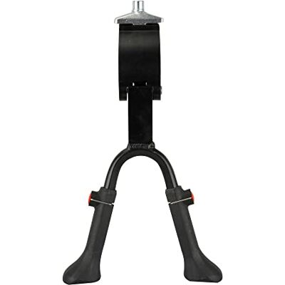 Fischer Suporte de duas pernas amortecedor de direção, suporte para bicicletas de 24 a 28 polegadas, altura ajustável, de alumínio, cor preta Fischer Suporte de duas pernas amortecedor de direção, suporte para bicicletas de 24 a 28 polegadas, altura ajustável, de alumínio, cor preta