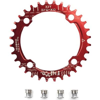 UPANBIKE Bicicleta Narrow Wide prato 104 BCD forma redonda única corrente anel dentes UPANBIKE Bicicleta Narrow Wide prato 104 BCD forma redonda única corrente anel dentes
