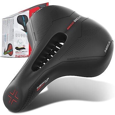 Büchel WITTKOP Sillín de Bicicleta con Innovador Concepto Medicus de 5 Zonas y Acolchado ortopédico de Espuma viscoelástica I Cómodo sillín de Bicicleta para Hombres y Mujeres I MTB, Trekking Büchel WITTKOP Sillín de Bicicleta con Innovador Concepto Medicus de 5 Zonas y Acolchado ortopédico de Espuma viscoelástica I Cómodo sillín de Bicicleta para Hombres y Mujeres I MTB, Trekking