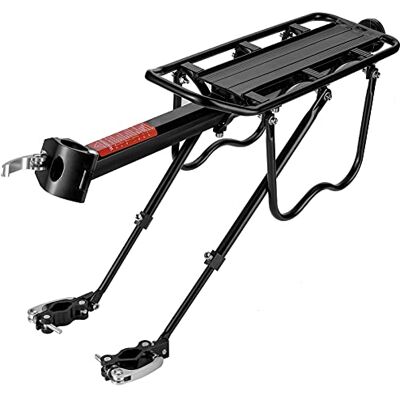 ROCKBROS Porta-bagagens bicicleta traseira, porta-bagagens bicicleta MTB libertação rápida com/sem para-lamas com refletor para 24 29 ROCKBROS Porta-bagagens bicicleta traseira, porta-bagagens bicicleta MTB libertação rápida com/sem para-lamas com refletor para 24 29