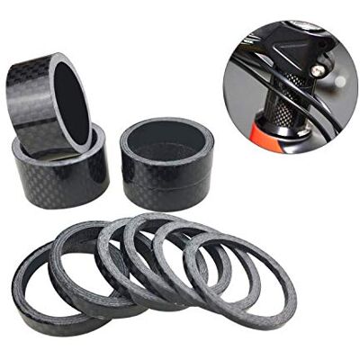 PLATT Espaçadores de direção de bicicleta, MTB espaçador separador de fibra de carbono, 1 1/8" espaçadores para a bicicleta, 5 mm 10 mm 15 mm 20 mm 10 unidades PLATT Espaçadores de direção de bicicleta, MTB espaçador separador de fibra de carbono, 1 1/8" espaçadores para a bicicleta, 5 mm 10 mm 15 mm 20 mm 10 unidades