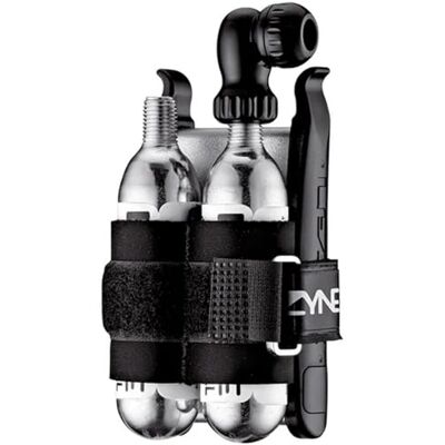 LEZYNE Kit de enchimento anti-perfurações de CO2 Twin Kit, 16 g, preto Inflador de velocidade dupla, 2 cartuchos roscados de 16 g, kit de alavanca, compatível com Presta e Schrader LEZYNE Kit de enchimento anti-perfurações de CO2 Twin Kit, 16 g, preto Inflador de velocidade dupla, 2 cartuchos roscados de 16 g, kit de alavanca, compatível com Presta e Schrader