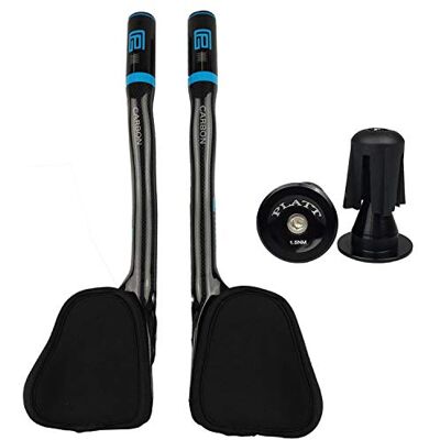 PLATT Guiador de bicicleta de triatlo 3K carbono Tri Bar apoio de braços TT guiador para MTB bicicleta de estrada, 31,8 mm PLATT Guiador de bicicleta de triatlo 3K carbono Tri Bar apoio de braços TT guiador para MTB bicicleta de estrada, 31,8 mm