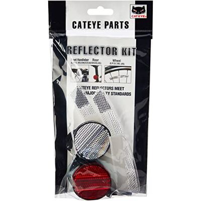 CATEYE Kit-Front, traseira e roda luzes e refletores, ciclismo preto, sem tamanho CATEYE Kit-Front, traseira e roda luzes e refletores, ciclismo preto, sem tamanho