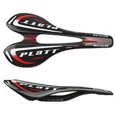 PLATT Selim de bicicleta Sport super leve 3K carbono selim MTB assento de bicicleta de estrada PLATT Selim de bicicleta Sport super leve 3K carbono selim MTB assento de bicicleta de estrada
