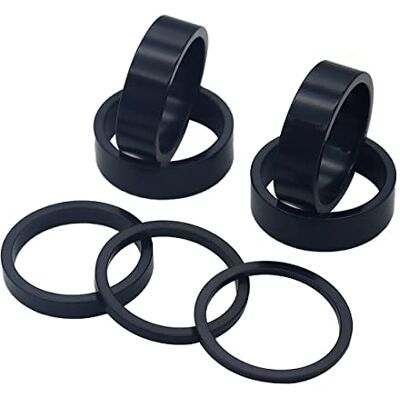 PLATT de liga espaçador de auriculares de bicicleta, anéis, espaçadores para bicicleta 1 1/8" 7 unidades PLATT de liga espaçador de auriculares de bicicleta, anéis, espaçadores para bicicleta 1 1/8" 7 unidades
