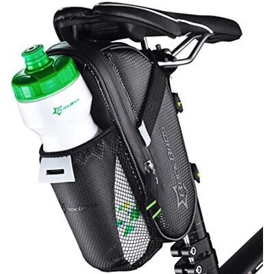 ROCKBROS Saco de selim de bicicleta, Alforja de assento grande multifuncional para bidão, para MTB bicicleta de estrada ROCKBROS Saco de selim de bicicleta, Alforja de assento grande multifuncional para bidão, para MTB bicicleta de estrada