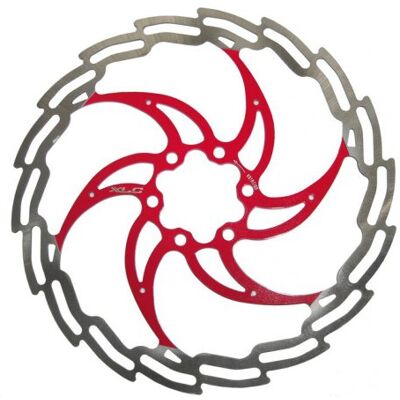 Xlc Alvo de travão BR-X02, unissexo para adulto, prateado e vermelho, 180 mm Xlc Alvo de travão BR-X02, unissexo para adulto, prateado e vermelho, 180 mm