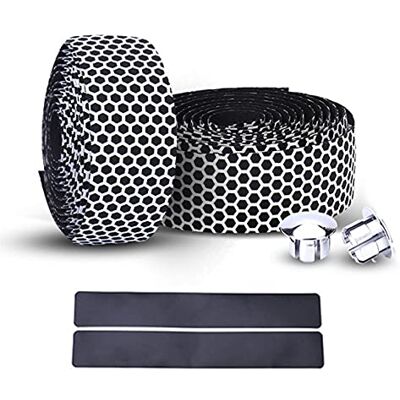 PLATT Fitas de guiador para bicicletas, Tape para guiador, tampas laterais e bandas adesivas para estrada montanha ciclismo 2 peças PLATT Fitas de guiador para bicicletas, Tape para guiador, tampas laterais e bandas adesivas para estrada montanha ciclismo 2 peças