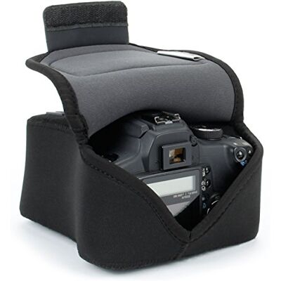 USA Gear Estojo para Câmara Reflex DSLR com Proteção de Neopreno, Presilha para Cinto e Armazenamento de Acessórios Compatível com Nikon D3400, Canon EOS Rebel SL2, Pentax K-70 e mais Preto USA Gear Estojo para Câmara Reflex DSLR com Proteção de Neopreno, Presilha para Cinto e Armazenamento de Acessórios Compatível com Nikon D3400, Canon EOS Rebel SL2, Pentax K-70 e mais Preto