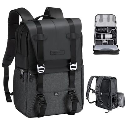 K&F CONCEPT Mochila Multifuncional para Câmara, Mochila Profissional de Fotografia, Mochila Fotográfica para Reflex à Prova d'Água, Bolsa de Câmara com Compartimento para Portátil de 15,6 Polegadas K&F CONCEPT Mochila Multifuncional para Câmara, Mochila Profissional de Fotografia, Mochila Fotográfica para Reflex à Prova d'Água, Bolsa de Câmara com Compartimento para Portátil de 15,6 Polegadas