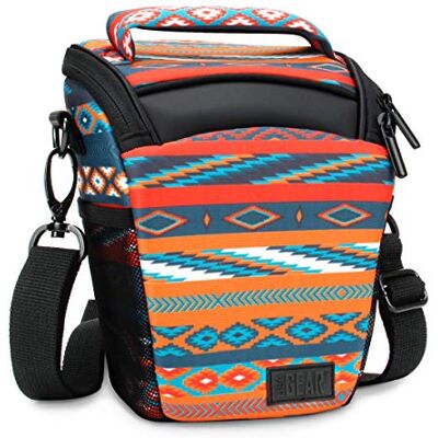 USA Gear Estojo à Prova de Água para Câmera com Bolsa de Holster e Capa Protetora contra Chuva para Câmeras DSLR, Azteca, Tamanho único USA Gear Estojo à Prova de Água para Câmera com Bolsa de Holster e Capa Protetora contra Chuva para Câmeras DSLR, Azteca, Tamanho único
