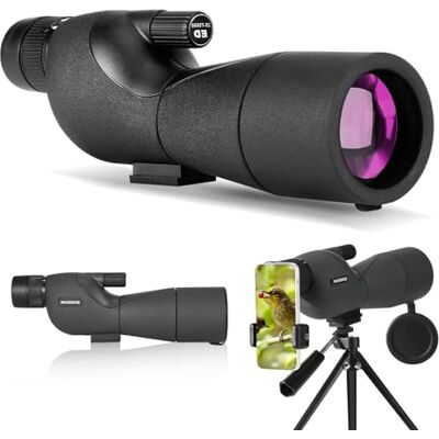 BOSSDUN Telescópio, ultra HD 25-75 x 60, telescópio duplo, foco ED, impermeável FMC lente BAK4 prisma com tripé mala de transporte para tiro ao branco caça observação de pássaros paisagens selvagens BOSSDUN Telescópio, ultra HD 25-75 x 60, telescópio duplo, foco ED, impermeável FMC lente BAK4 prisma com tripé mala de transporte para tiro ao branco caça observação de pássaros paisagens selvagens