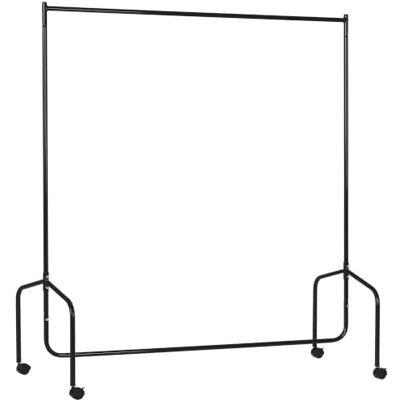 HOMCOM para roupa com rodas cabide 150 x 60 x 170 cm preto Para entrada, corredor, quarto HOMCOM para roupa com rodas cabide 150 x 60 x 170 cm preto Para entrada, corredor, quarto