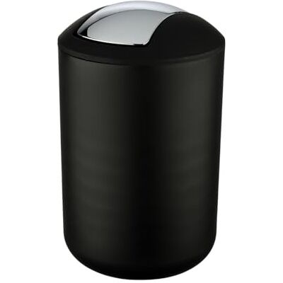 Wenko Cubo com tampa oscilante Brasil L preto 6,5 l à prova de quebra Capacidade: 6,5 l, plástico (TPE), 19,5 x 31 x 19,5 cm, preto Wenko Cubo com tampa oscilante Brasil L preto 6,5 l à prova de quebra Capacidade: 6,5 l, plástico (TPE), 19,5 x 31 x 19,5 cm, preto