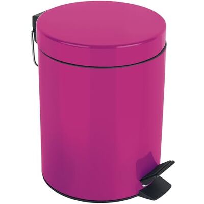 Spirella Ø 17 x 24,5 (3 litros), coleção rosa Sydney, caixote do lixo com pedal, metal Spirella Ø 17 x 24,5 (3 litros), coleção rosa Sydney, caixote do lixo com pedal, metal