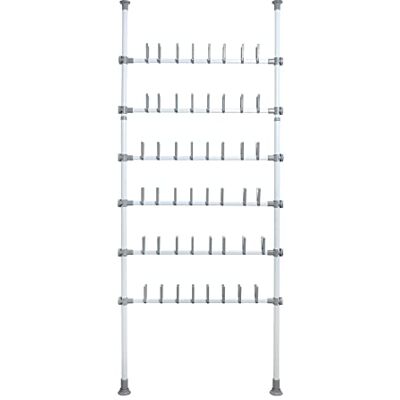 Wenko Sistema telescópico Herkules Shoes, sistema de pedido ajustável, prateleira para sapateiros, aço, 94 x 165-300 x 9 cm, branco Wenko Sistema telescópico Herkules Shoes, sistema de pedido ajustável, prateleira para sapateiros, aço, 94 x 165-300 x 9 cm, branco