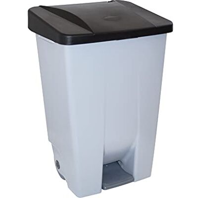 Denox Contêiner de Reciclagem com Pedal 80L Cinza com Tampa Preta – Caixote de Lixo Seletivo com Rodas e Alça Ergonômica, Plástico Resistente e Fácil Limpeza Denox Contêiner de Reciclagem com Pedal 80L Cinza com Tampa Preta – Caixote de Lixo Seletivo com Rodas e Alça Ergonômica, Plástico Resistente e Fácil Limpeza