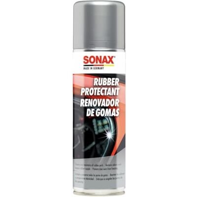 SONAX Renovador de borracha (300 ml), mantém as peças de borracha elástica Limpa, protege, renova a cor e evita que as juntas congelem no inverno. Prolonga a vida útil da borracha SONAX Renovador de borracha (300 ml), mantém as peças de borracha elástica Limpa, protege, renova a cor e evita que as juntas congelem no inverno. Prolonga a vida útil da borracha